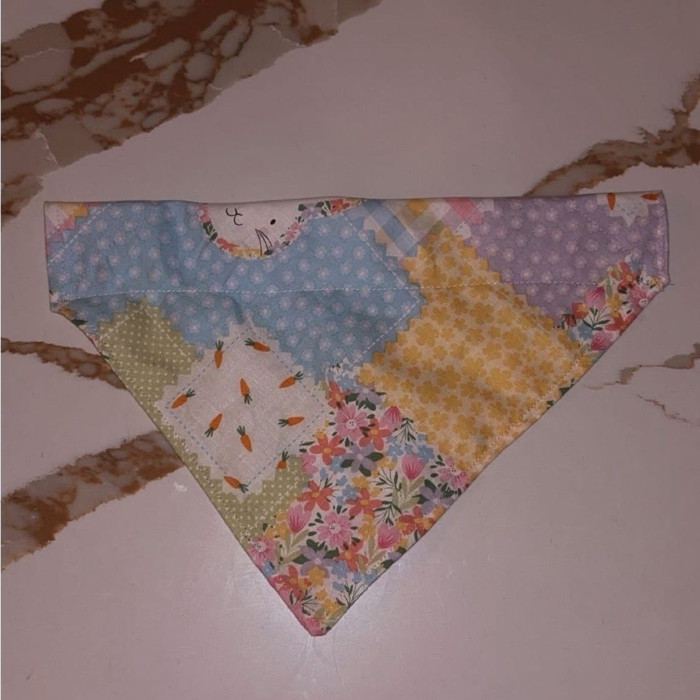 Colorful Patchwork Easter Dog Bandana